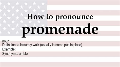 promenade meaning slang.